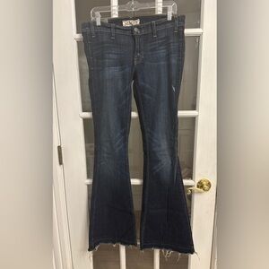 TEXTILE Elizabeth and James Women's Dark Wash Frayed Hem Flare Leg Jeans Size 29